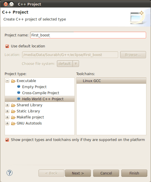 How to use Boost library with Eclipse on Ubuntu